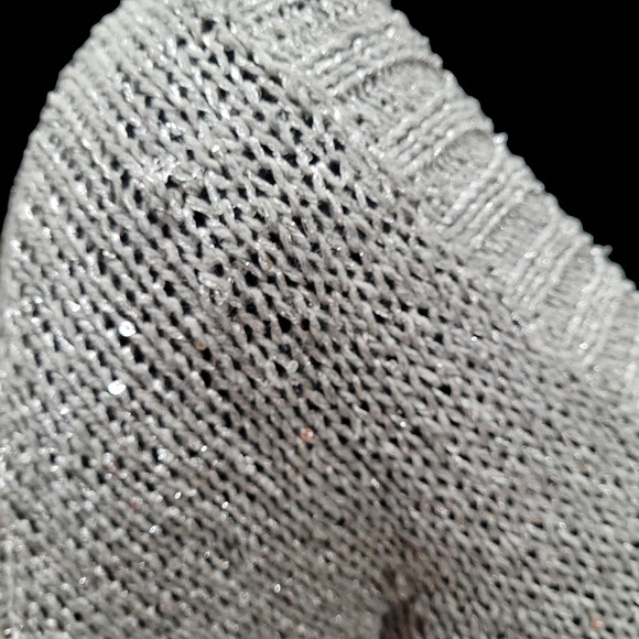 Mudd Women's Sparkle V-Neck Sweater - Size Large Sequin Shimmer Fairycore Whimsy - Picture 6 of 8